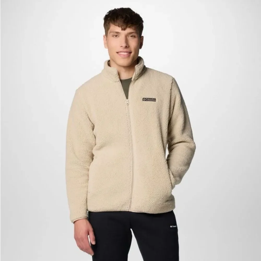 Columbia Men's Rugged Ridge II Full Zip Sherpa Fleece - XL, Ancient Fossil, NEW